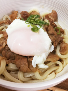 そくうま!簡単!豚肉温玉ぶっかけうどん-レシピのメイン写真