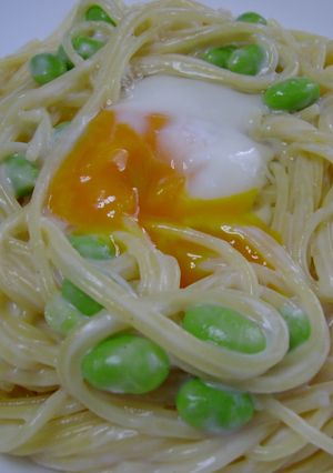 ○シチュールーでお手軽ランチ♡枝豆スパ○-レシピのメイン写真