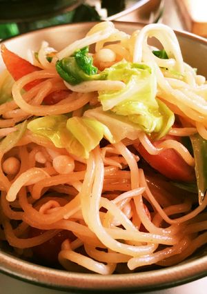 ★キャンプ簡単 春キャベツすいすいパスタ-レシピのメイン写真
