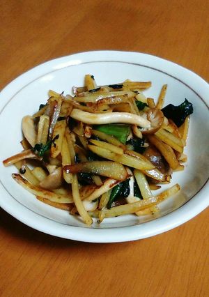 新じゃがとしめじのきんぴら(減塩レシピ）-レシピのメイン写真