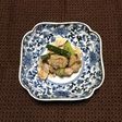 にんにくの芽とあさり・豚肉の胡麻和え