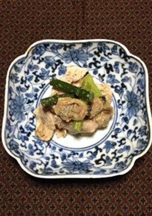 にんにくの芽とあさり・豚肉の胡麻和え-レシピのメイン写真