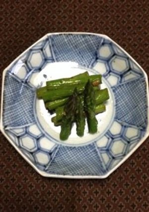 グリーンアスパラのにんにく醤油炒め-レシピのメイン写真