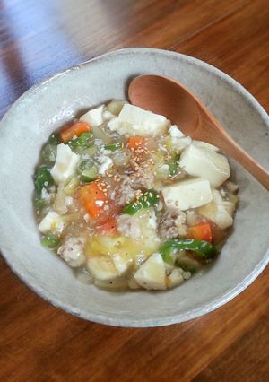 おなかにやさしい豚肉と豆腐のとろみ炒め-レシピのメイン写真