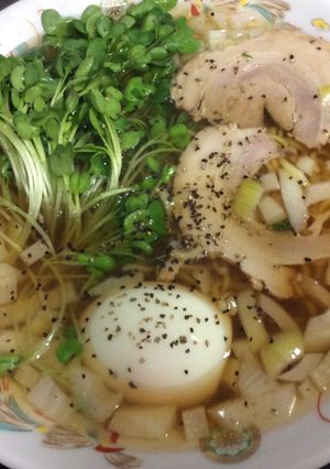 新玉ねぎ多しのすっぽんスープ麺-レシピのメイン写真