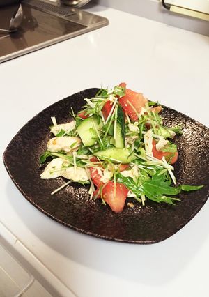 水菜のチキンサラダ-レシピのメイン写真