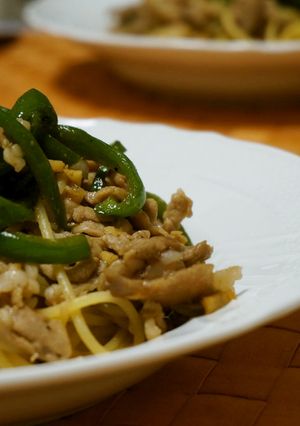 豚肉とピーマンのパスタ（焼き肉のたれ）-レシピのメイン写真