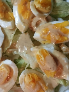 レタス竹輪ゆで玉子ののせるだけサラダ-レシピのメイン写真