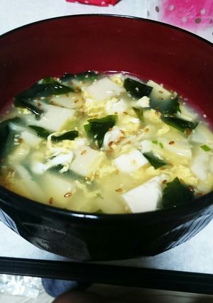 筍と豆腐の卵スープ-レシピのメイン写真