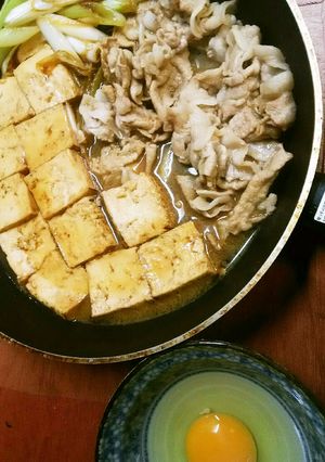 簡単＆節約！フライパンDE豚すき焼き♪-レシピのメイン写真