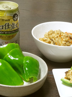 生ピーマン in 鶏そぼろ-レシピのメイン写真