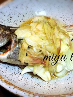 イサキの酒蒸し♪熱々胡麻油掛け-レシピのメイン写真