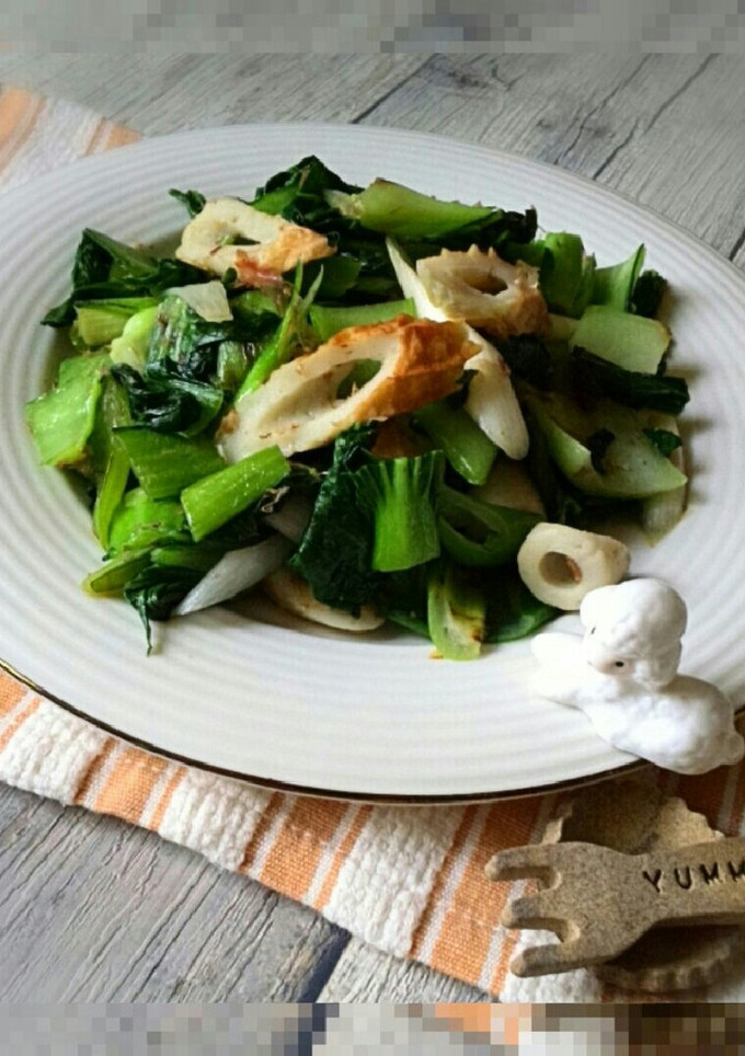 チンゲン菜とちくわの塩炒め-レシピのメイン写真