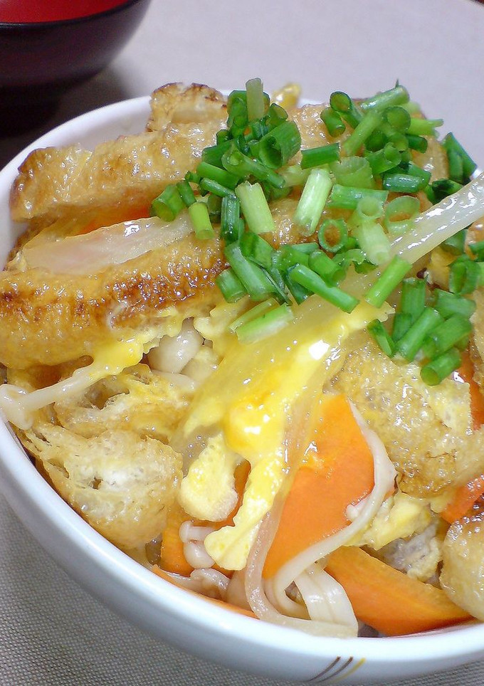 油揚げとえのきの卵とじ丼☆-レシピのメイン写真