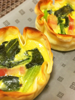 トースターで焼く♡餃子の皮でミニキッシュ-レシピのメイン写真