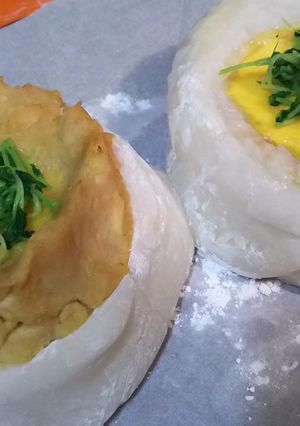 親子丼風ポテトご飯大福2タイプ-レシピのメイン写真