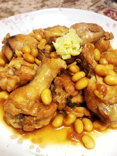 手羽元と大豆の甘酢煮♪-レシピのメイン写真