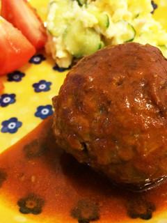 簡単柔らか煮込みハンバーグ-レシピのメイン写真
