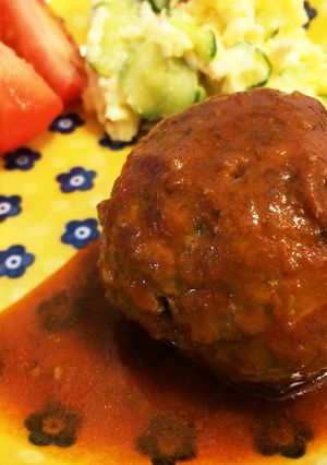 簡単柔らか煮込みハンバーグ-レシピのメイン写真
