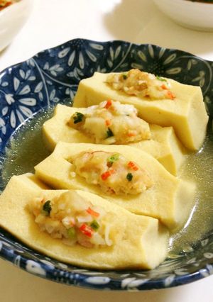 ヘルシー海鮮風　高野豆腐の肉詰め-レシピのメイン写真