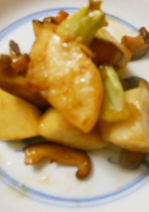 カブと椎茸炒め　超簡単　-レシピのメイン写真