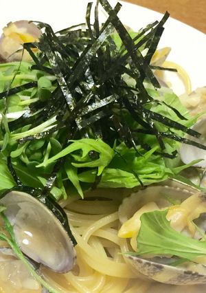 水菜とあさりの和風ボンゴレ-レシピのメイン写真