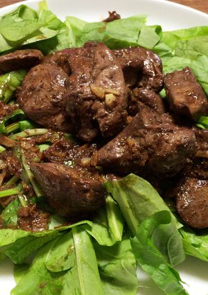 鶏レバーのガリバタ酢醤油味-レシピのメイン写真
