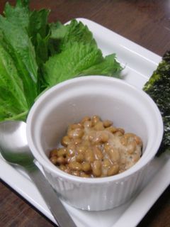 酒の肴に。大葉のり納豆-レシピのメイン写真