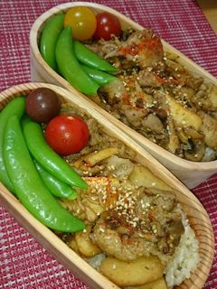 お弁当にも!たけのこと豚こま味噌炒め-レシピのメイン写真