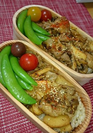 お弁当にも！たけのこと豚こま味噌炒め-レシピのメイン写真