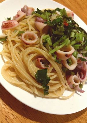 やりいかと葉わさびのスパゲッティ-レシピのメイン写真