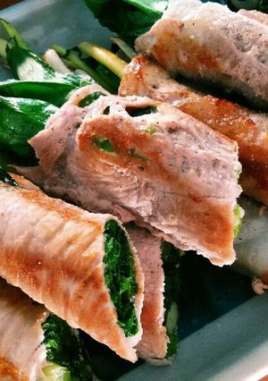旬♪行者にんにくの肉巻き-レシピのメイン写真