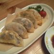 麻婆茄子で揚げ餃子☆