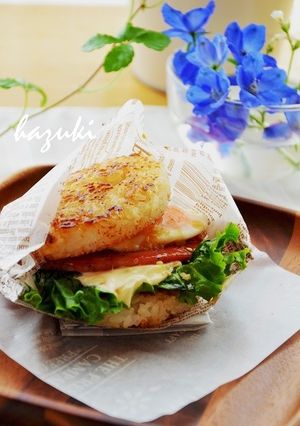 タレがおいしい♪てりたまライスバーガー-レシピのメイン写真