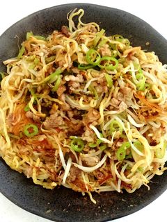 豚ミンチともやしの醤油焼きそば(ピリ辛)-レシピのメイン写真