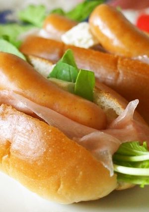 ♡はみ出すルッコラのホットドッグ♡-レシピのメイン写真