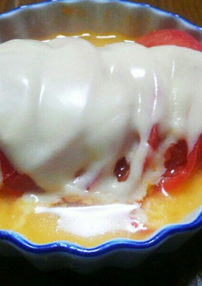 レンジで簡単☆とろ～りチーズのトマト焼き-レシピのメイン写真