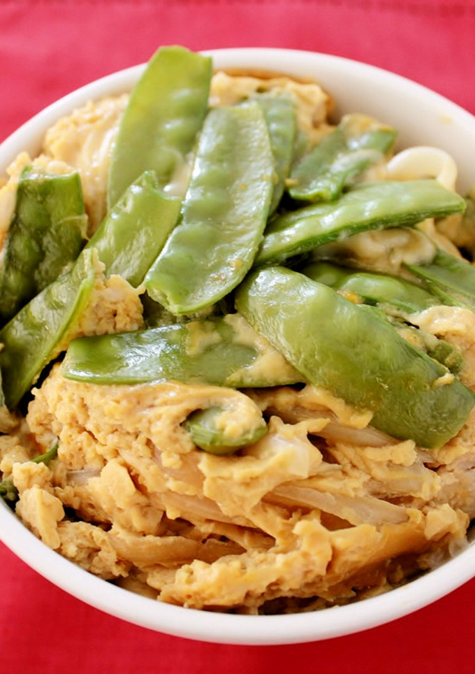 簡単♪さやえんどうとめかじきのたまご丼-レシピのメイン写真