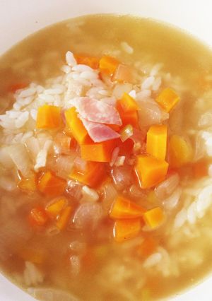 簡単！野菜たっぷりコンソメスープご飯。-レシピのメイン写真