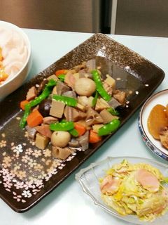 筑前煮とエビマヨと大根の炒め煮(^w^)-レシピのメイン写真
