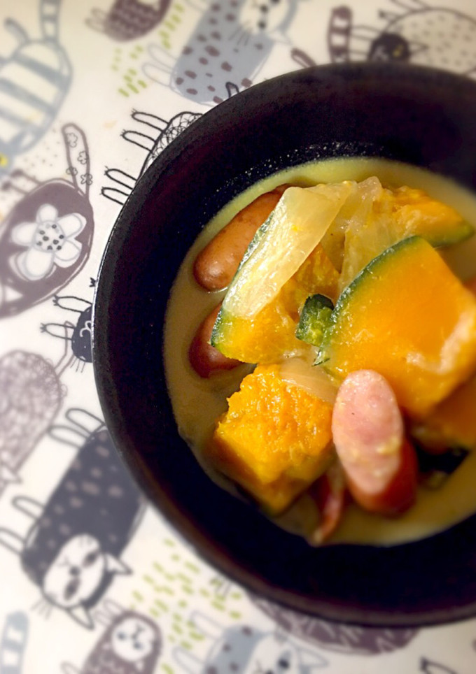 簡単♡ほっこり♡かぼちゃのミルク煮-レシピのメイン写真