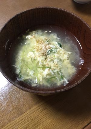 ワンポイント⭐︎ふわふわたまごスープ-レシピのメイン写真