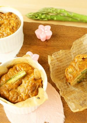お弁当に!アスパラの豆乳カレーキッシュ-レシピのメイン写真