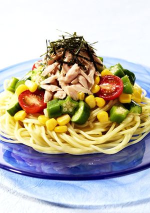 シーチキンと夏野菜のぶっかけパスタ-レシピのメイン写真