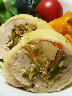 チキンロール(野菜たっぷり浅漬けを使う)-レシピのメイン写真
