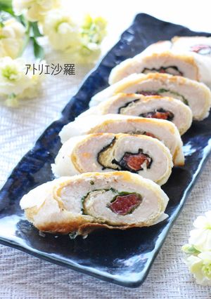 焼くだけヘルシー✿鶏ささみ＆油揚げの春巻-レシピのメイン写真