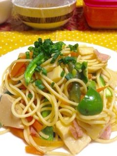 和風 たけのこ ぺぺロンチーノ-レシピのメイン写真
