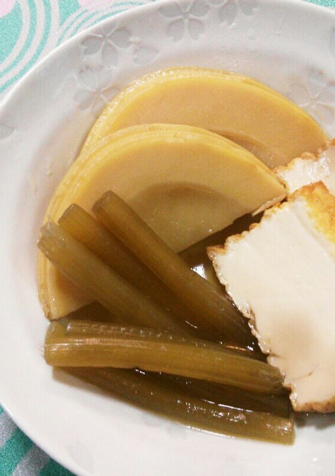竹の子とふきと厚揚げの煮物-レシピのメイン写真