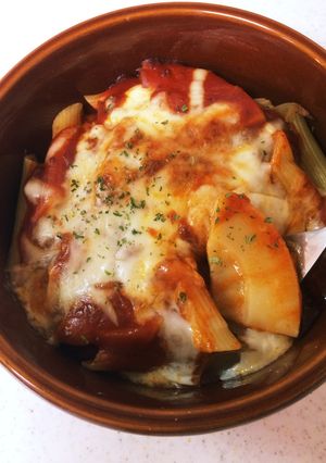タケノコとペンネのミートグラタン-レシピのメイン写真