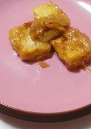 焼肉のたれと長ネギの豆腐ステーキ-レシピのメイン写真